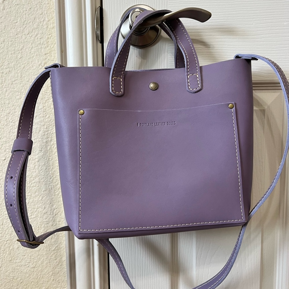 Portland Leather Goods Mini Crossbody Lavender New